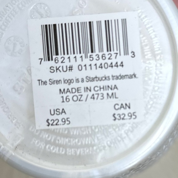 Starbucks 16 oz. Siren Shell Plastic Cold Cup NWT  [1940] - Picture 7 of 7